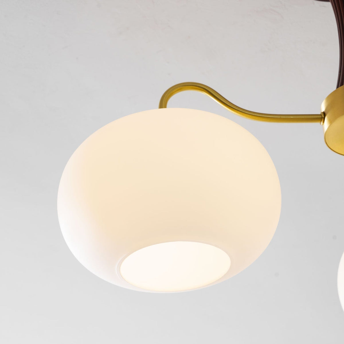 Jazia Brass Wooden Persimmon Chandelier