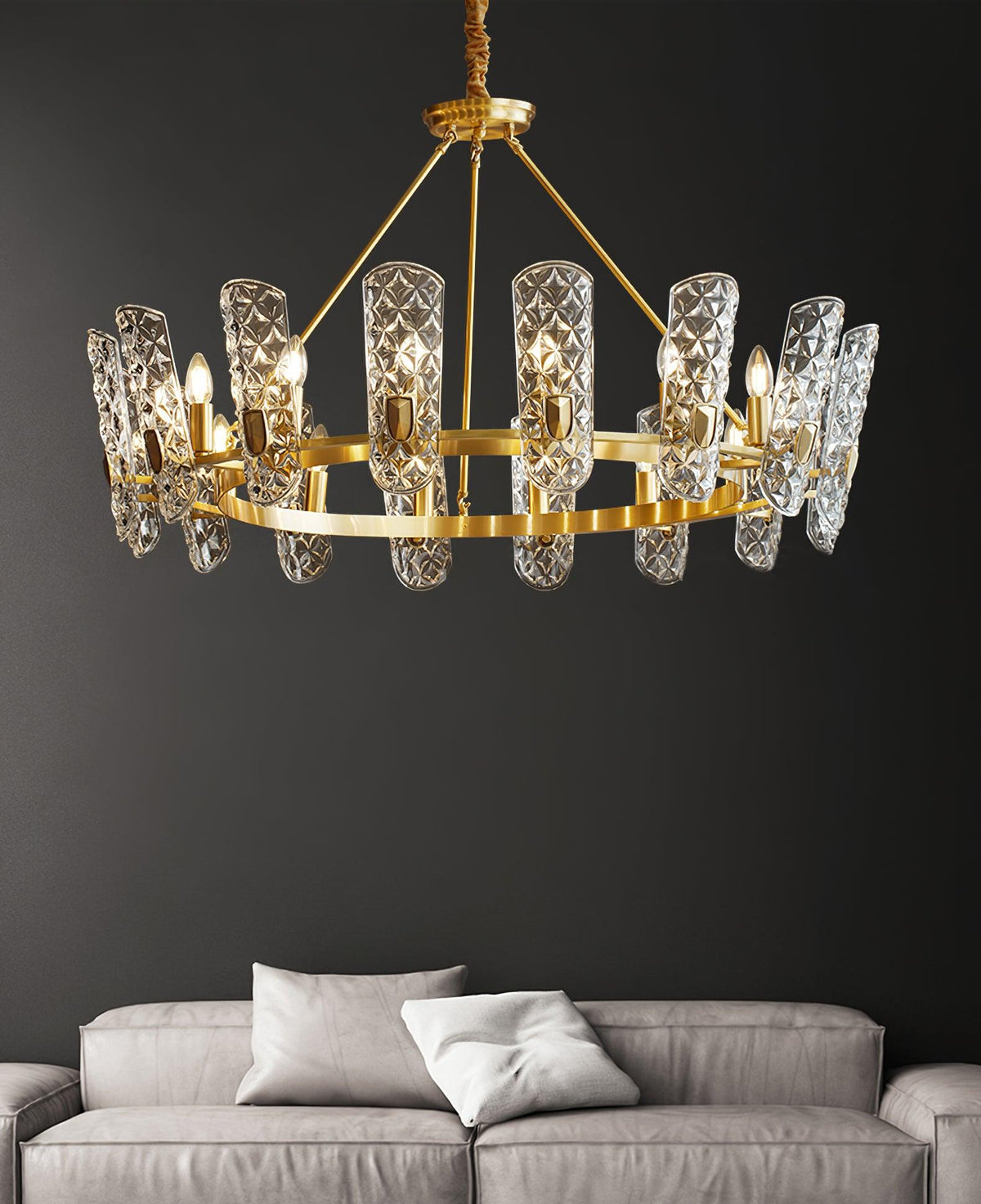 Casinian Elegant Brass Central Chandelier