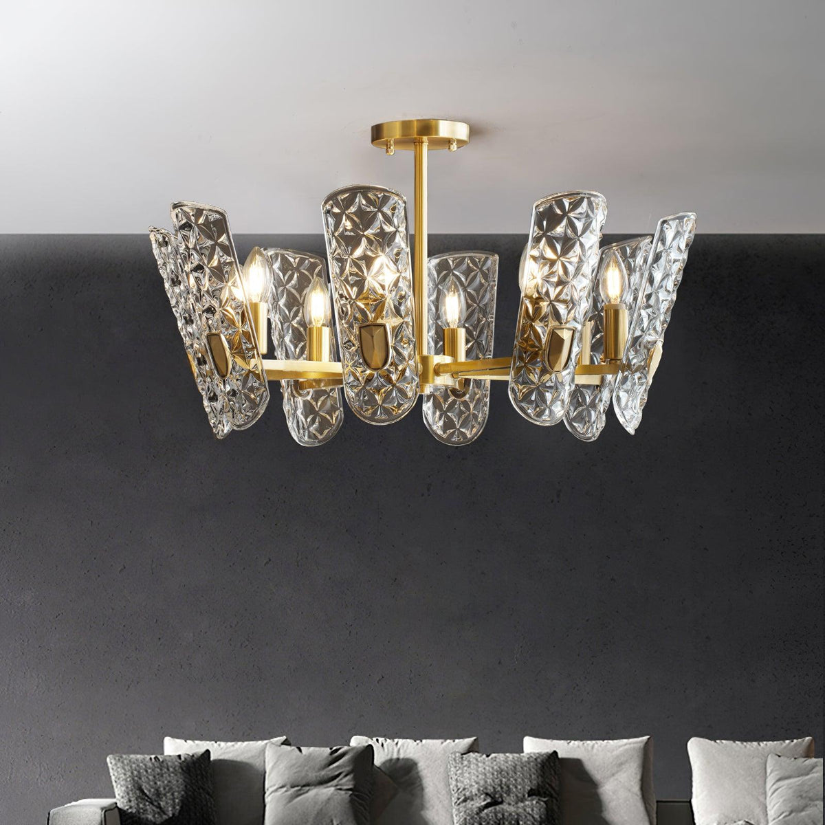 Casinian Elegant Brass Central Chandelier