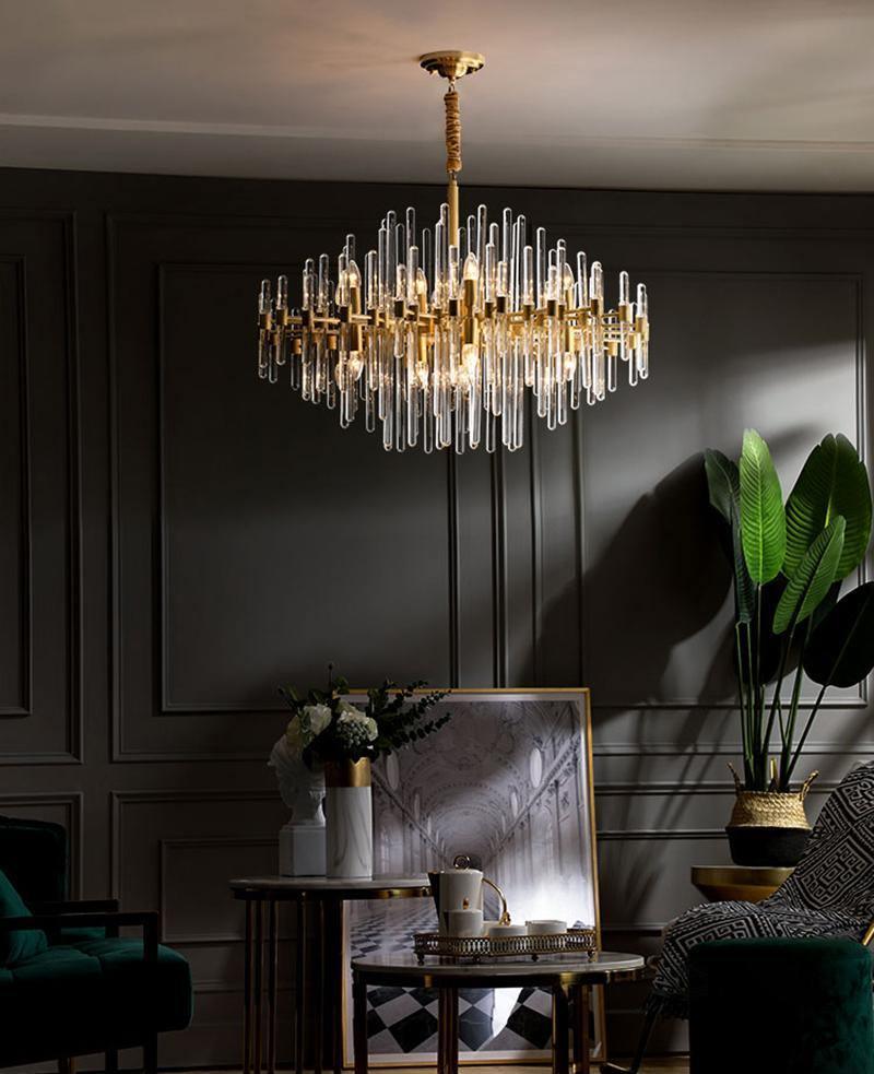 Jorine Chandelier Antique Brass Starburst