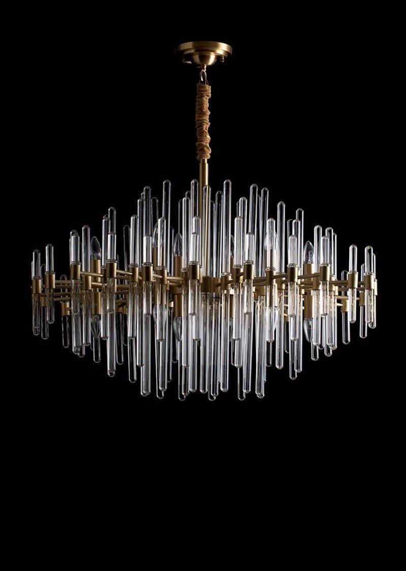 Jorine Chandelier Antique Brass Starburst