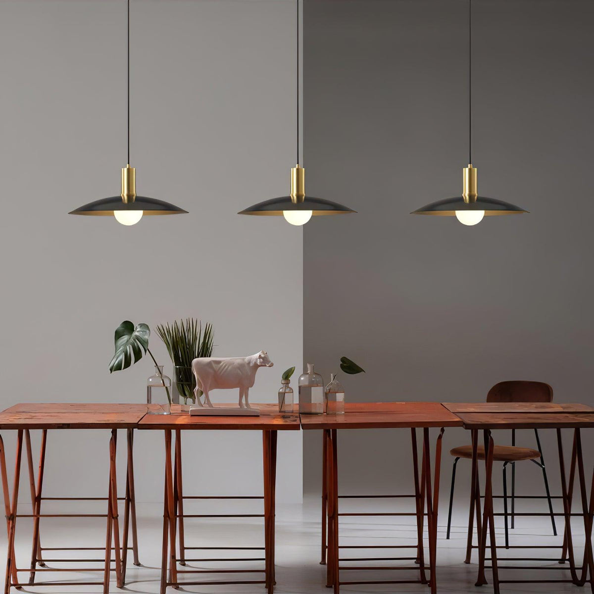 Thalora Brass & Glass Classic Pendant Lamp