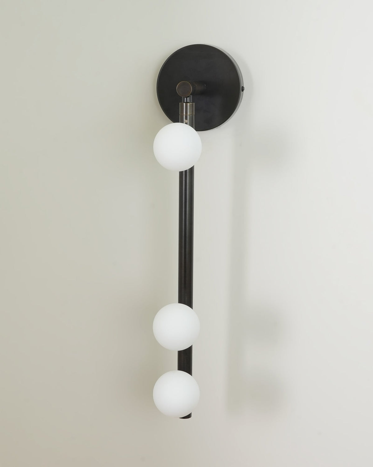 Rory Modern Minimalist Tube Brass Glass Wall Lamp