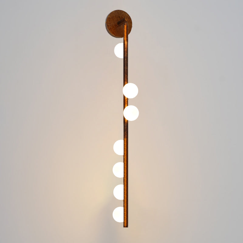 Pamela Tube Plug-in Brass Glass Wall Lamp