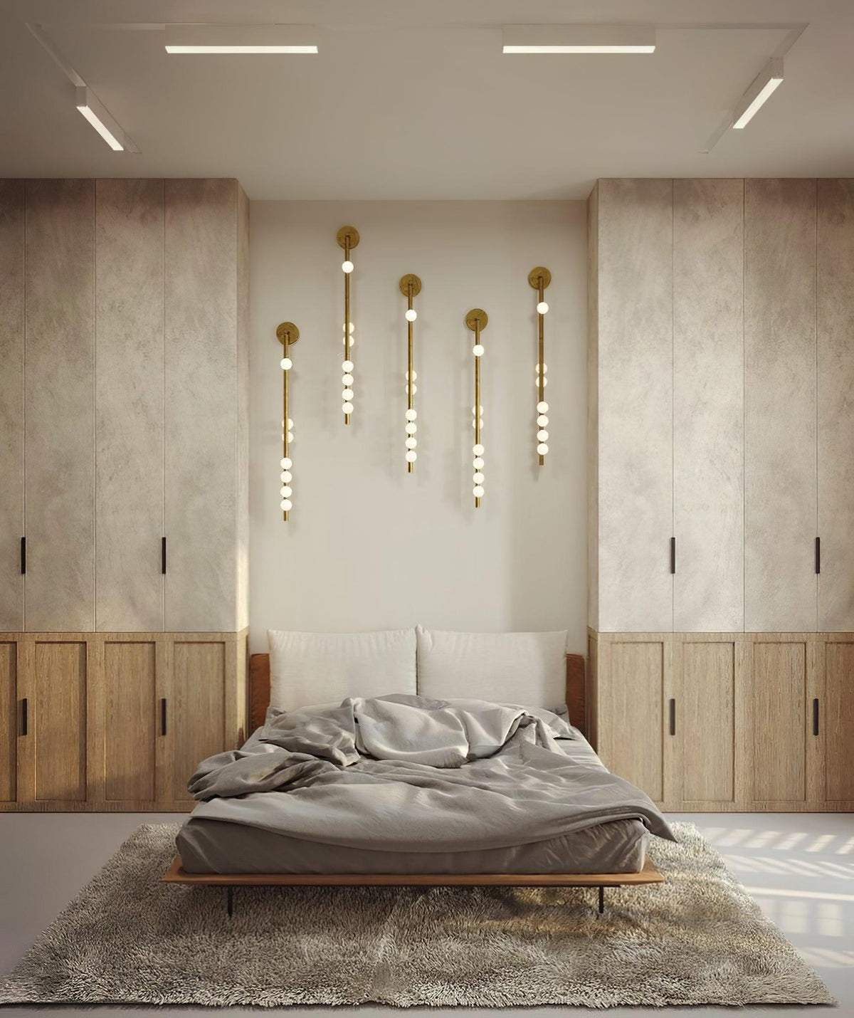Pamela Tube Plug-in Brass Glass Wall Lamp