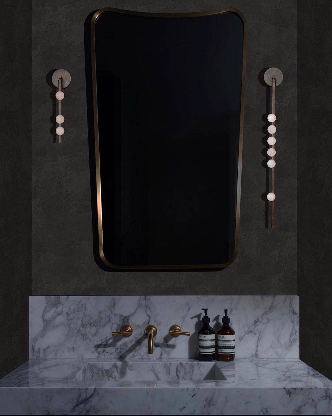 Rory Modern Minimalist Tube Brass Glass Wall Lamp