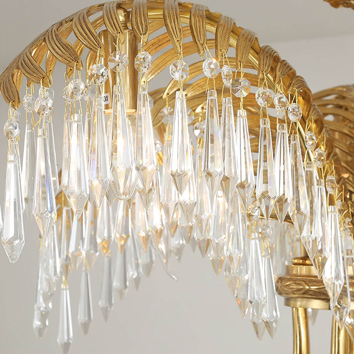 Kilwen Regal Brass Crystal Chandelier