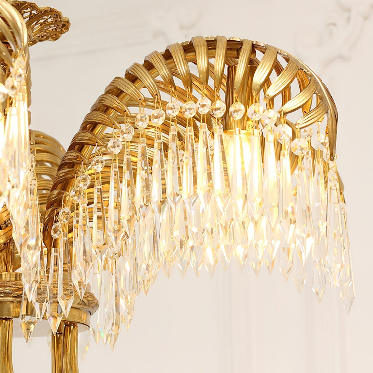 Kilwen Regal Brass Crystal Chandelier
