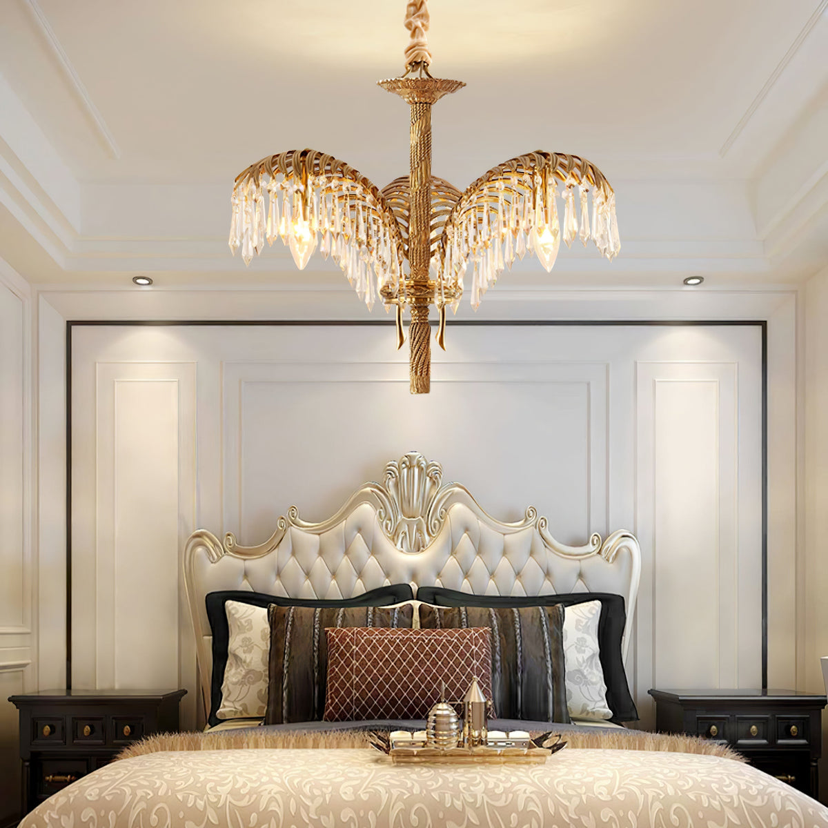 Kilwen Regal Brass Crystal Chandelier