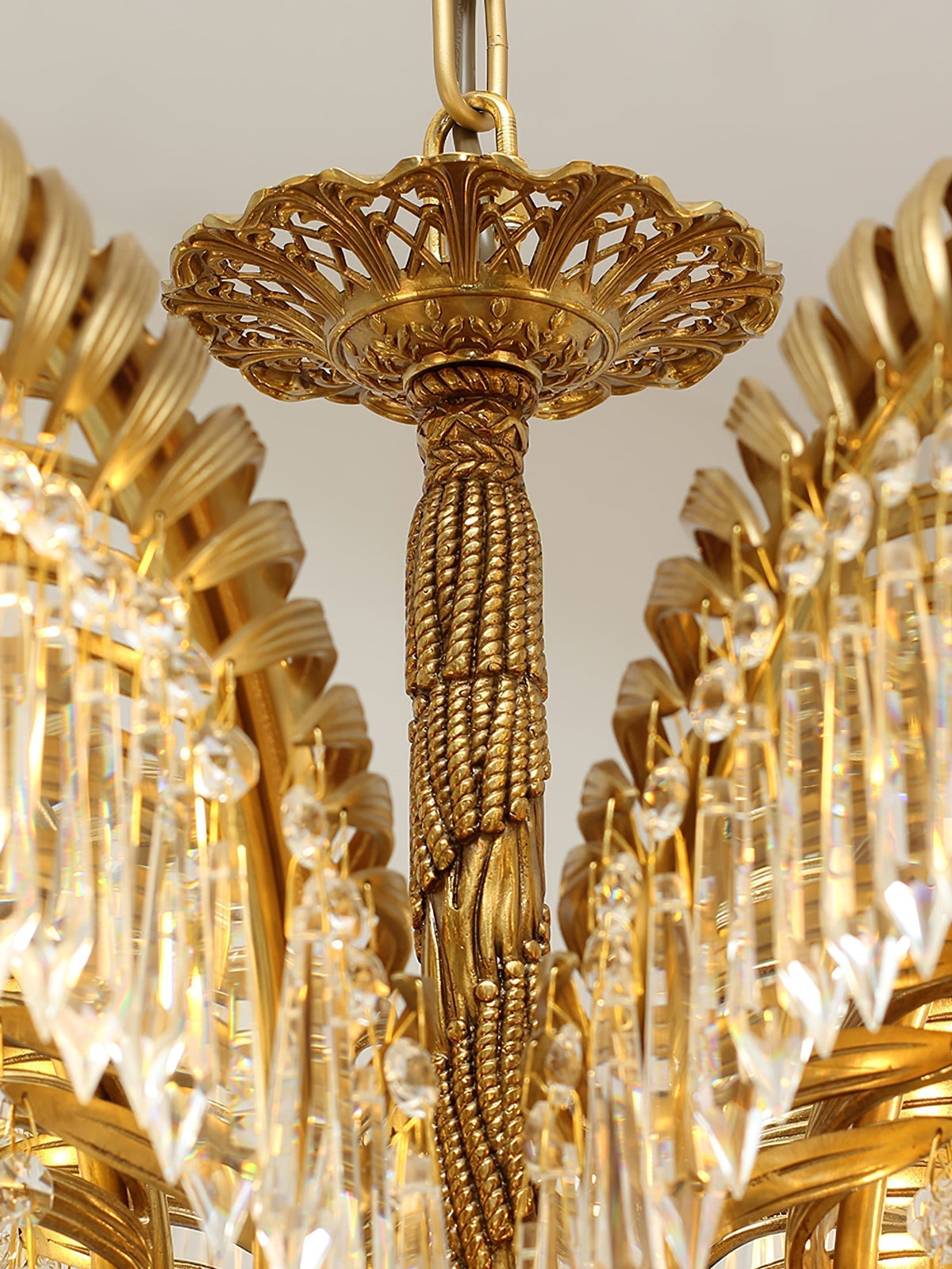Kilwen Regal Brass Crystal Chandelier