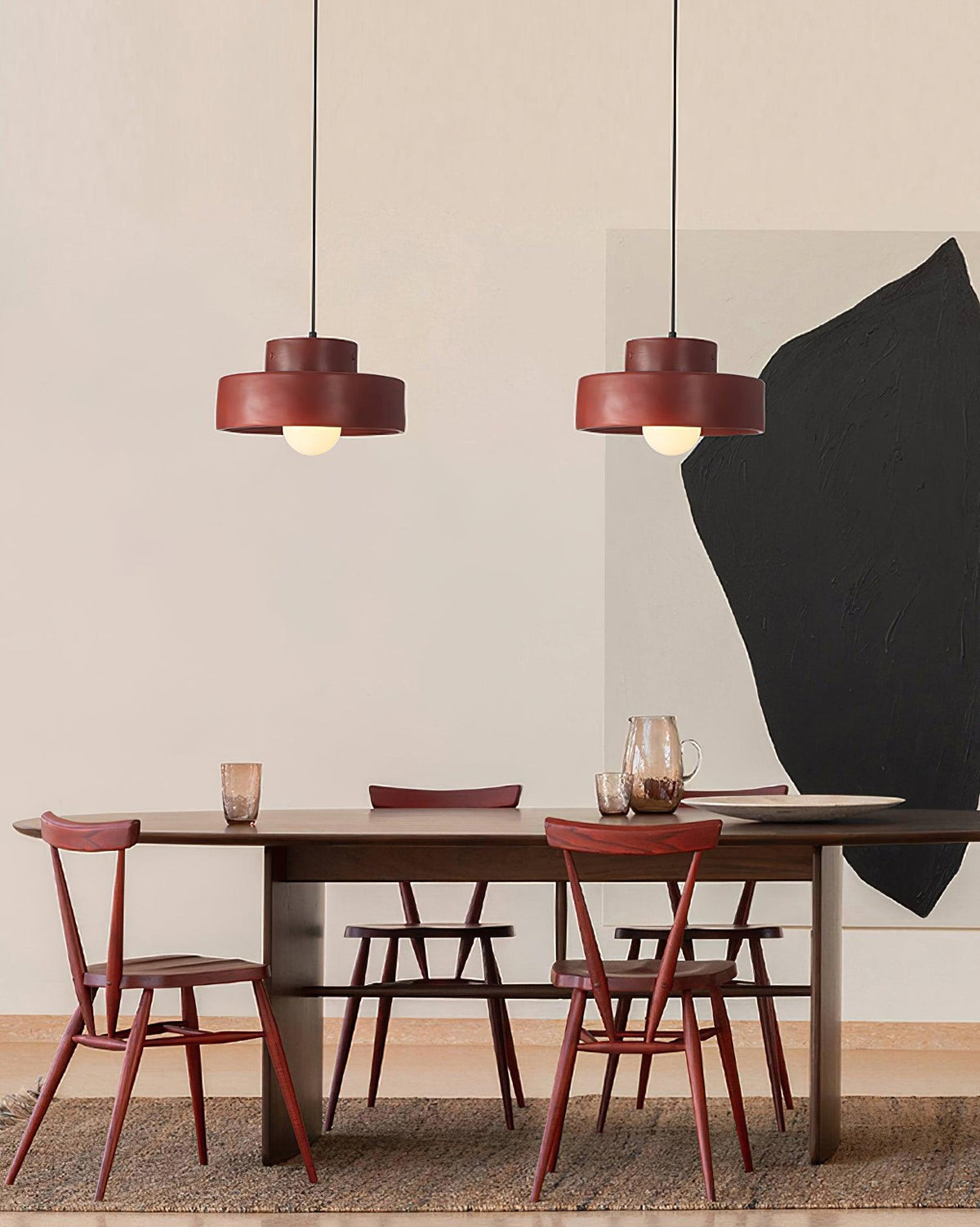 Calen Pendant Lamp Double Layers Resin