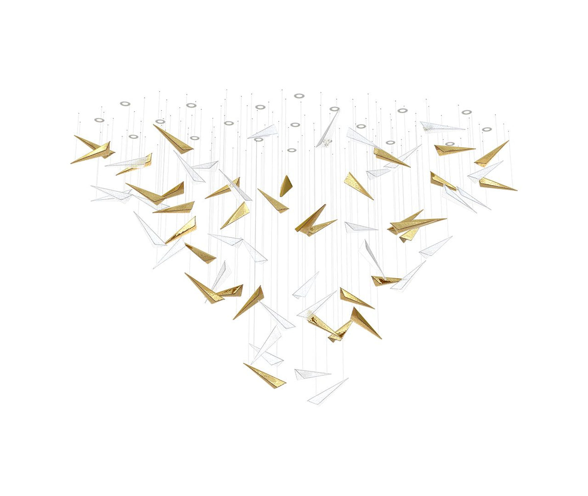 Nyvinia Glass Feather-Shape Chandelier