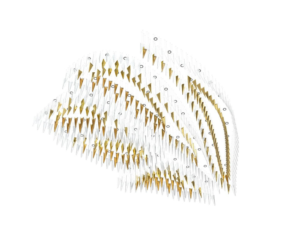 Nyvinia Glass Feather-Shape Chandelier