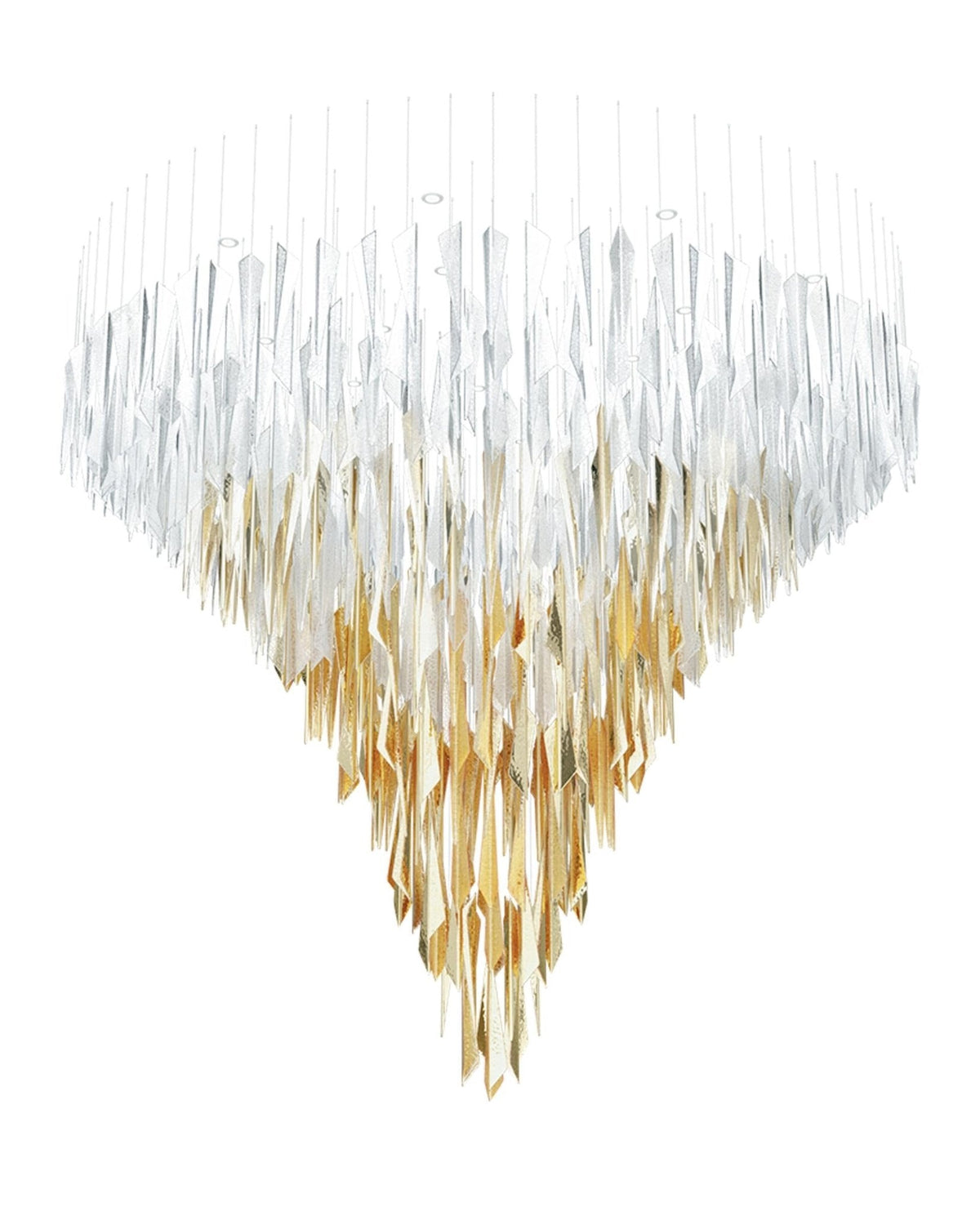 Nyvinia Glass Feather-Shape Chandelier