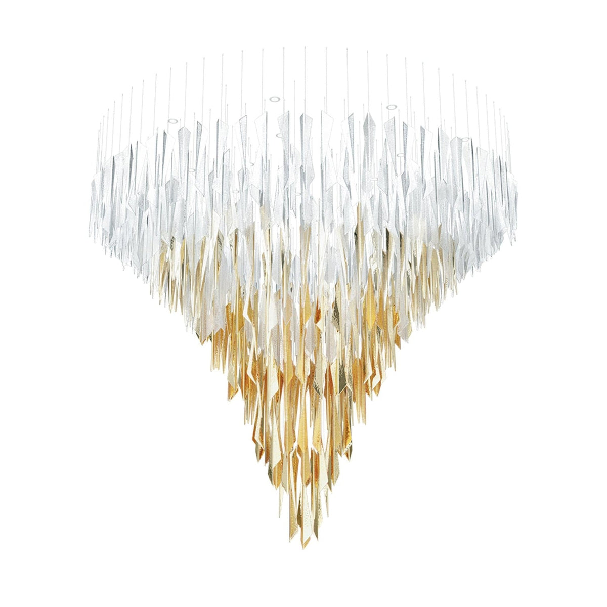 Nyvinia Glass Feather-Shape Chandelier
