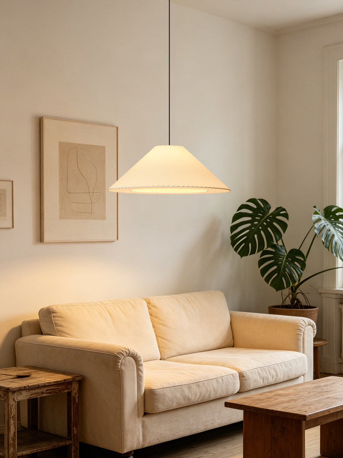 Ormondleigh Fabric Cone Pendant Lamp