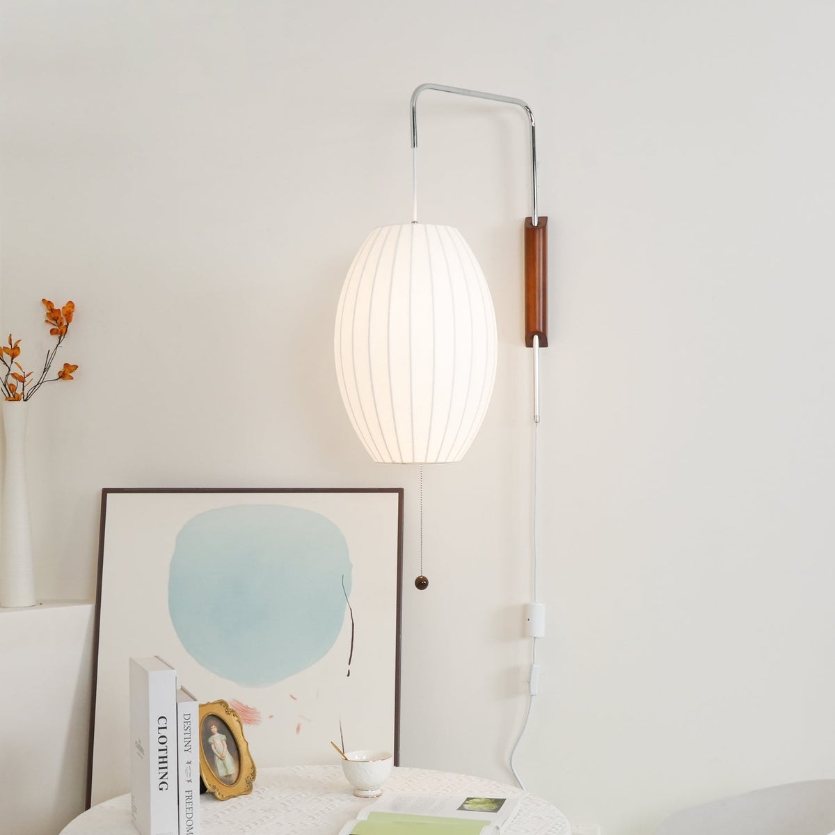 Hugo Wall Sconce Walnut Ball