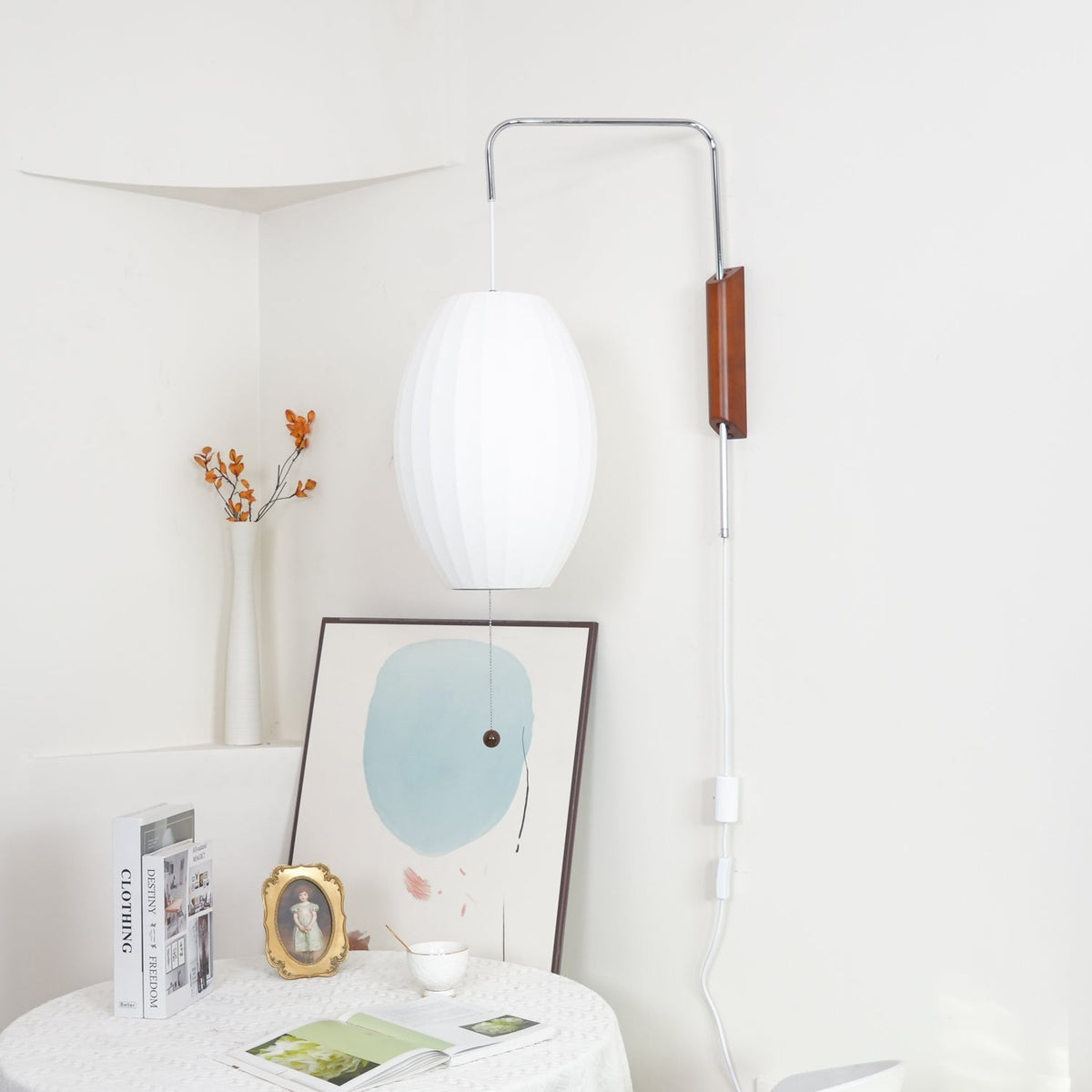 Hugo Wall Sconce Walnut Ball