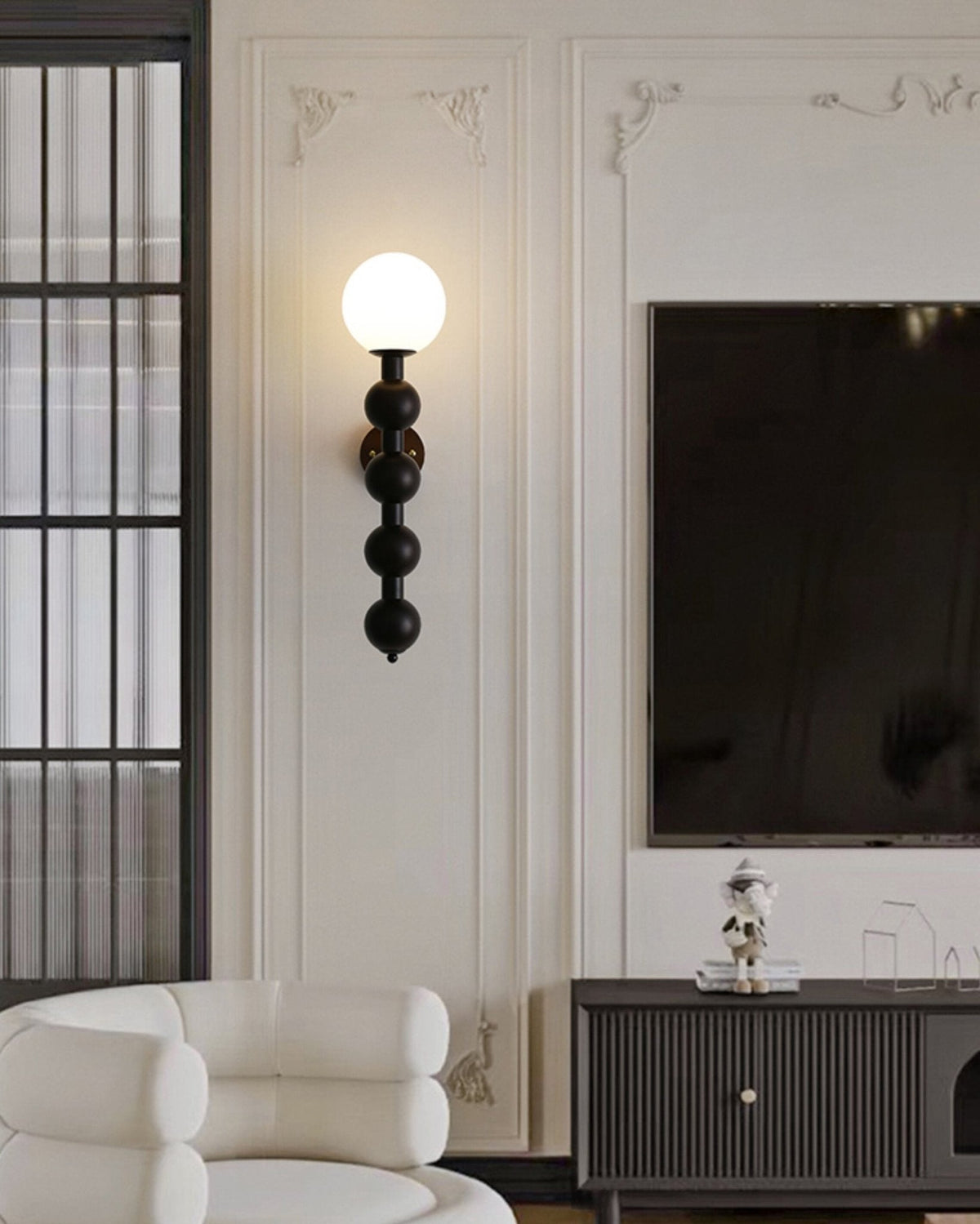 Olaeia Modern Minimalist Bubbly Wooden Glass Wall Lamp