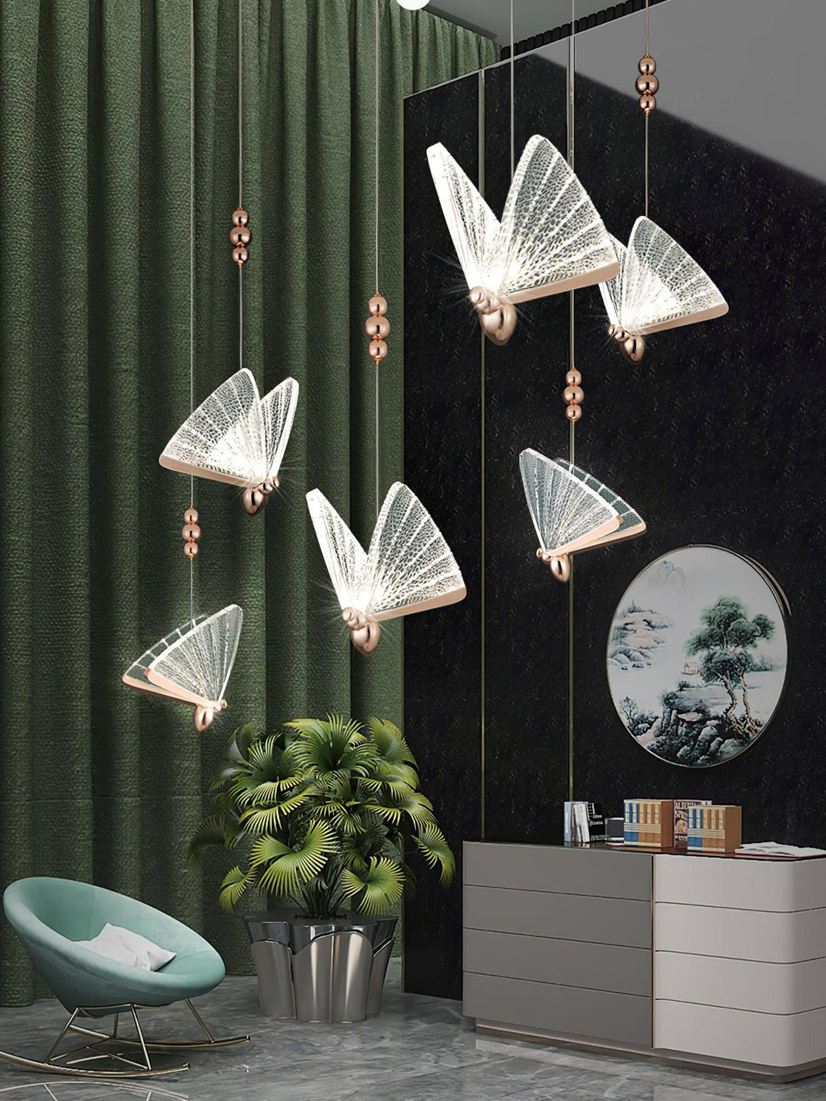 Elaaneria Modern Butterfly Pendant Light