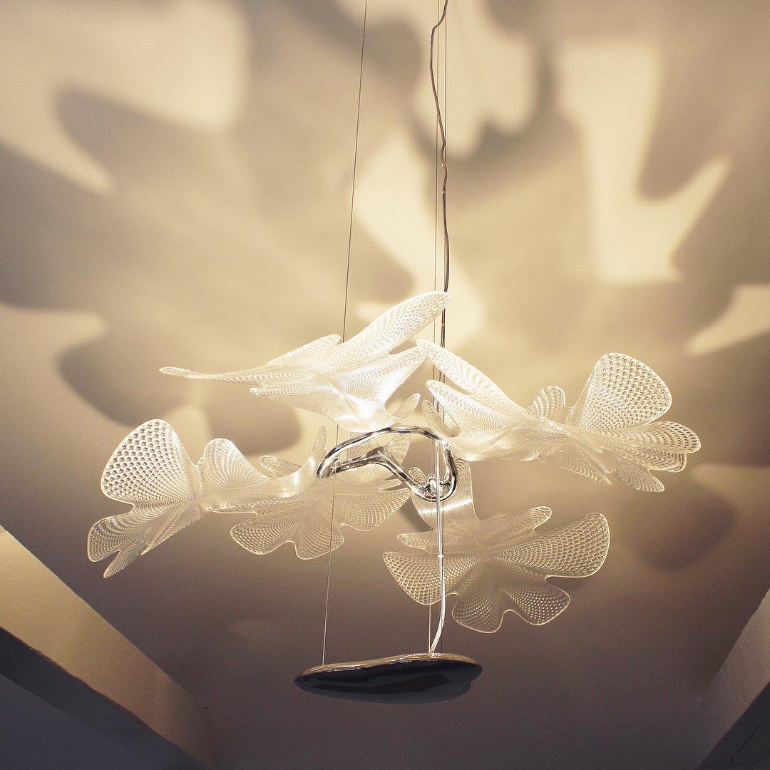 Ravis Chandelier Suspension Clear Leaf