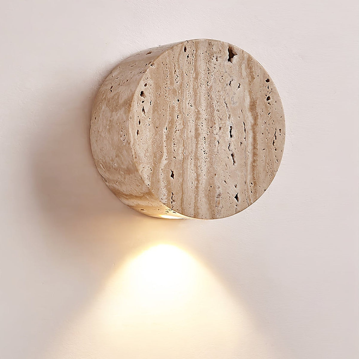 Caelan Minimalist Travertine Wall Lamp