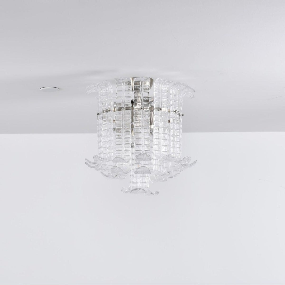 Lioreleria Ceiling Lamp Clear Murano Glass Flush Mount