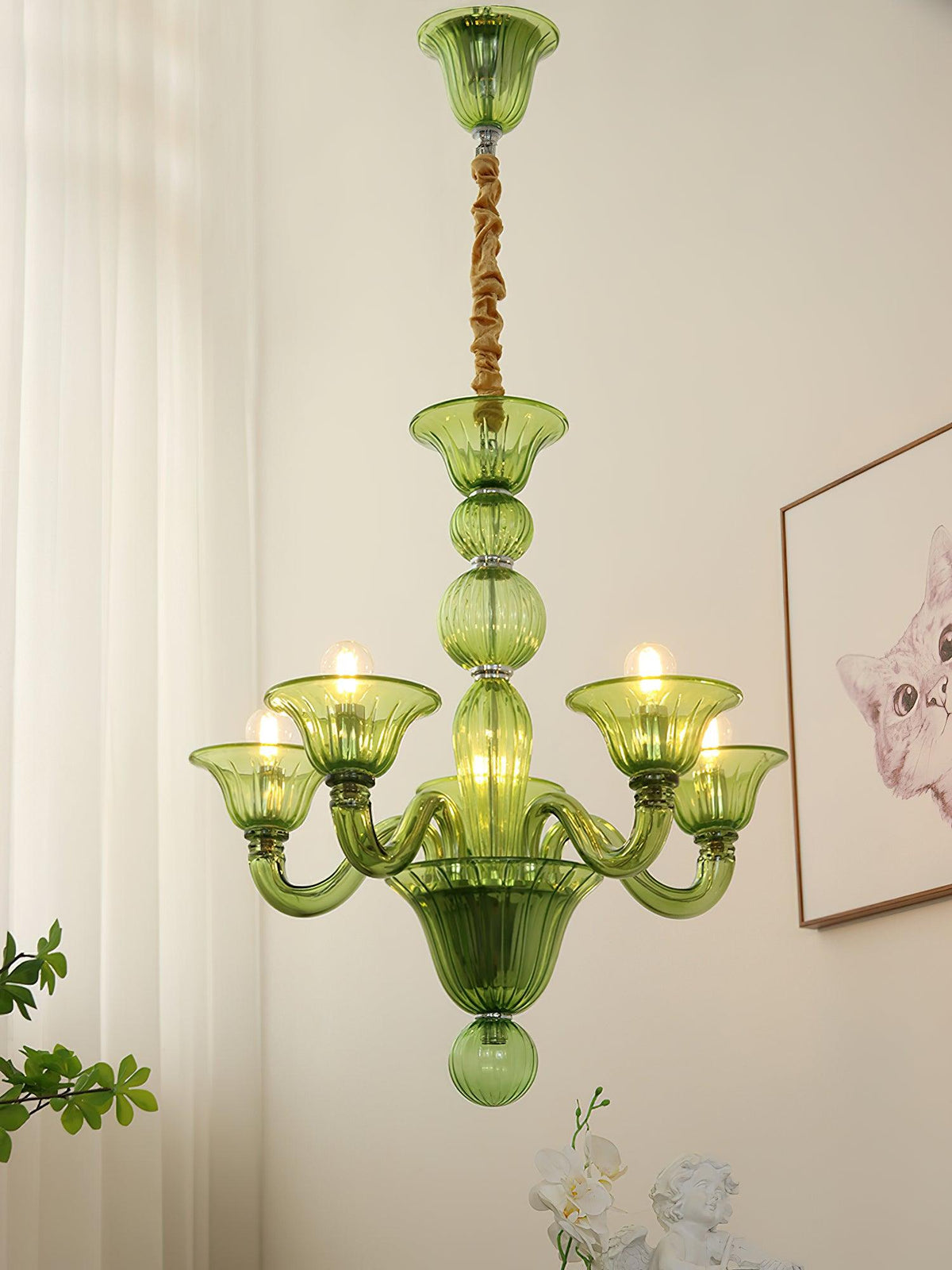Vase Chandelier Murano Glass Exotic