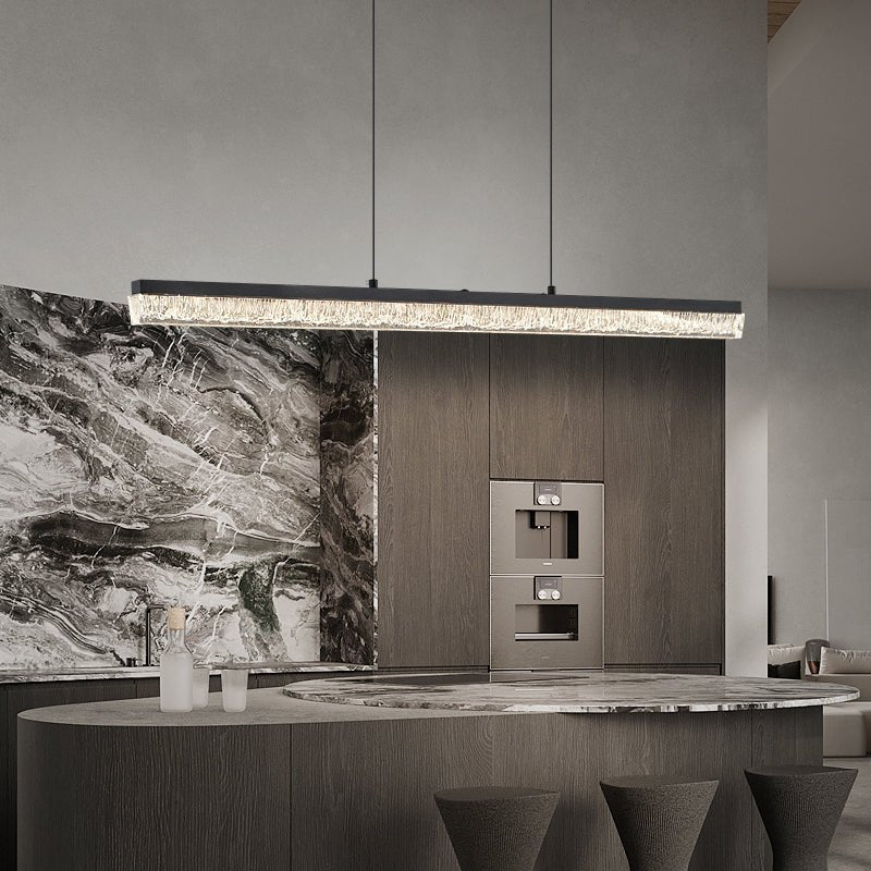 Veluielle Pendant Light Black Acrylic Linear