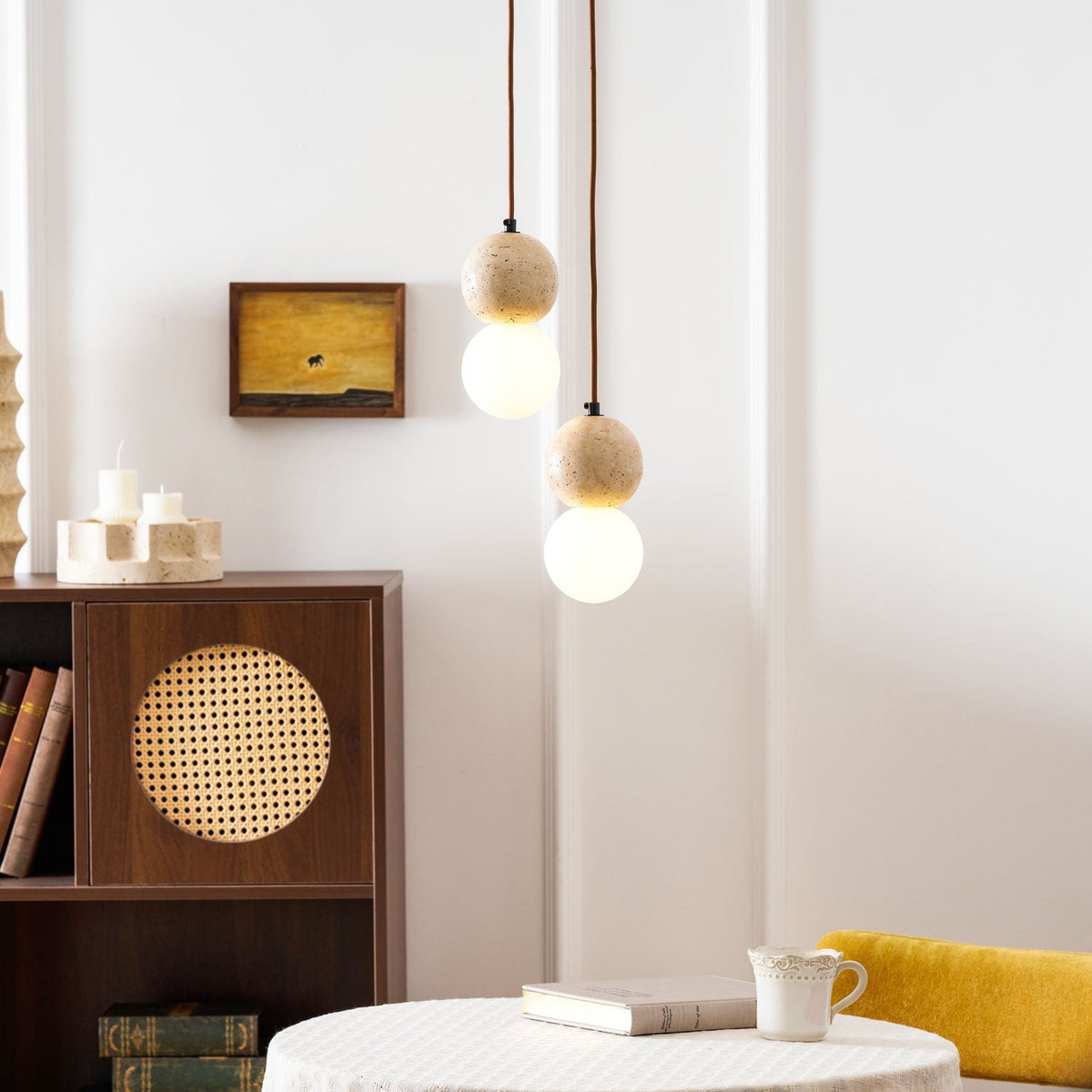 Bohya Travertine Pendant Light