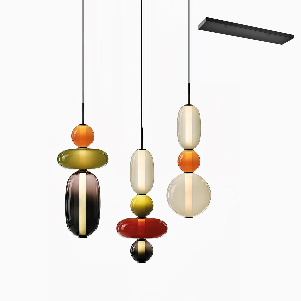 Lioraena Candied Glass Cluster Pendant Light
