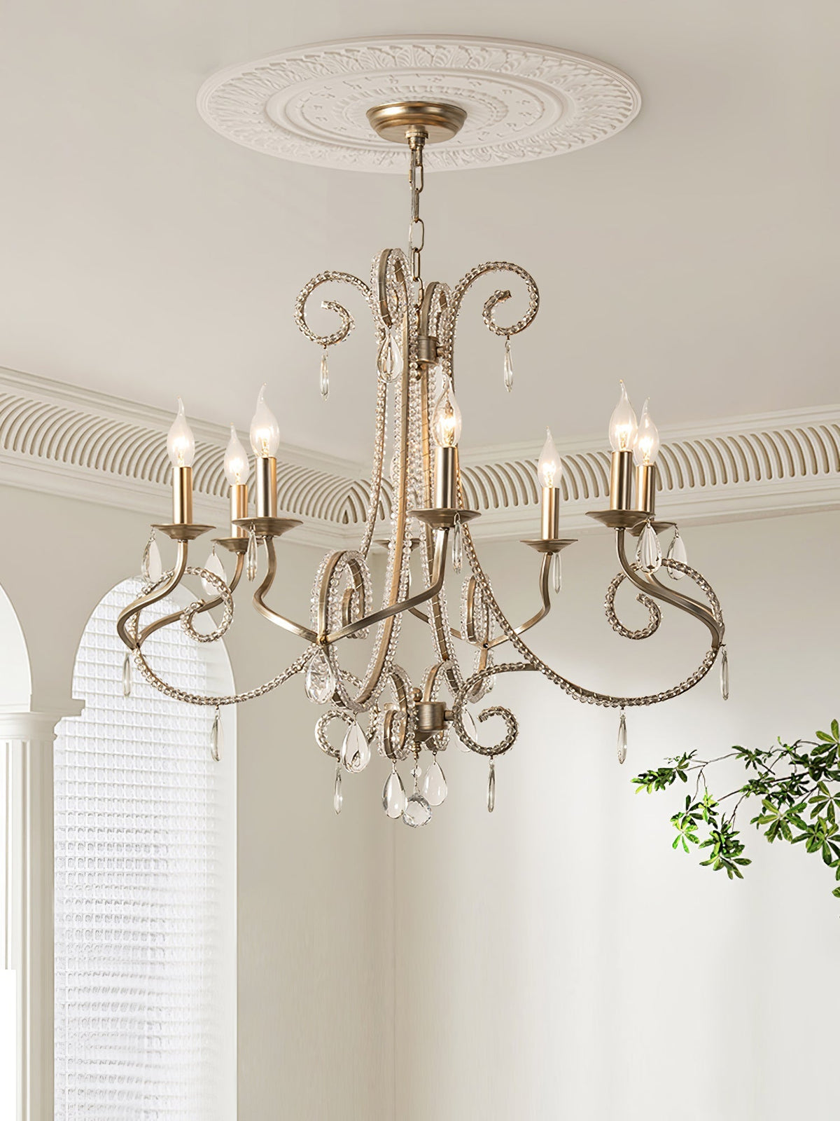 Elysara Crystal Candle Chandelier