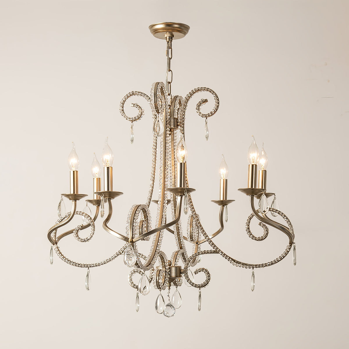 Elysara Crystal Candle Chandelier
