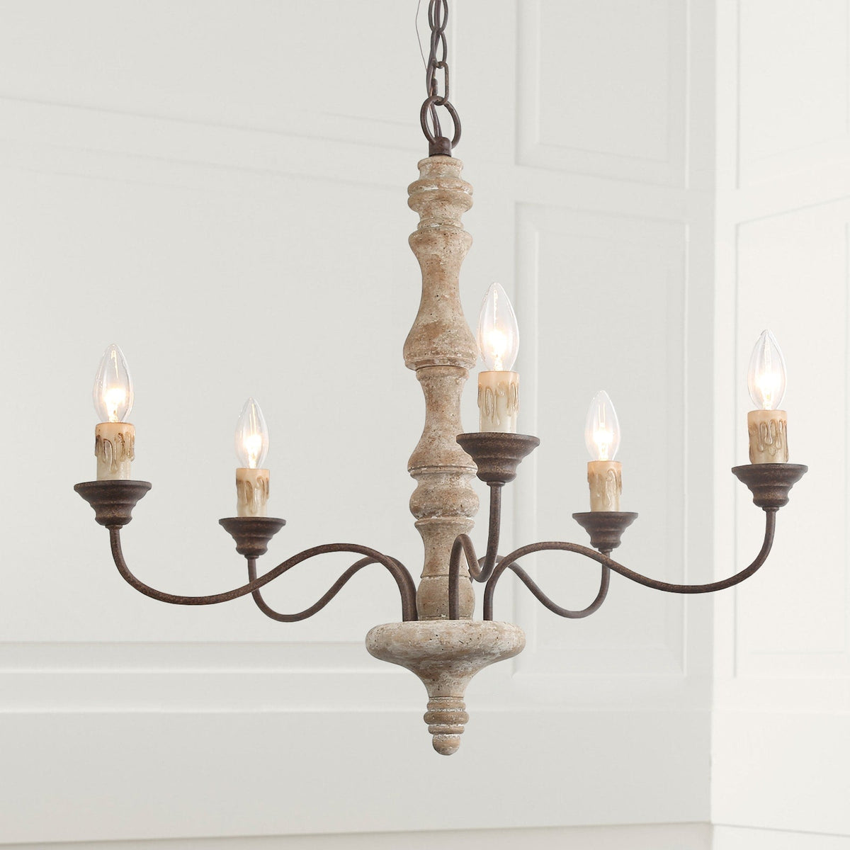 Lumeliel Chandelier Candlestick Farmhouse Rustic