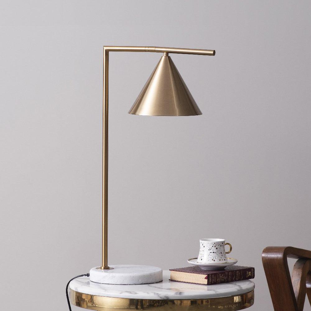 Glowen Marble Industrial Table Lamp