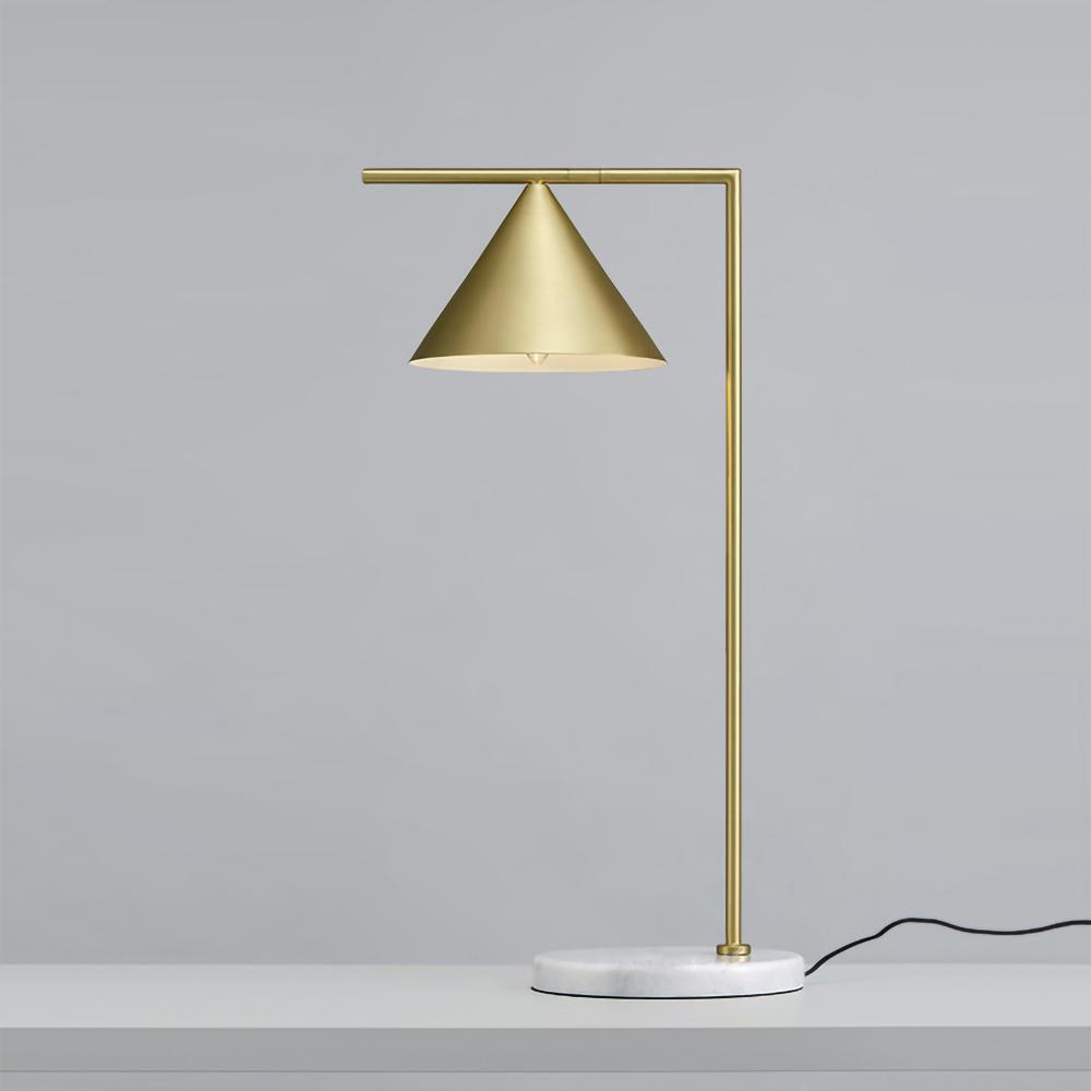 Glowen Marble Industrial Table Lamp