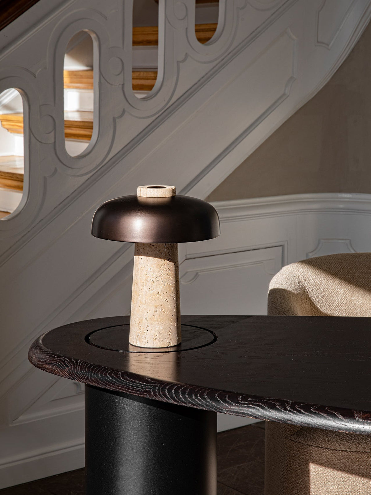 Oakley Travertine Table Lamp