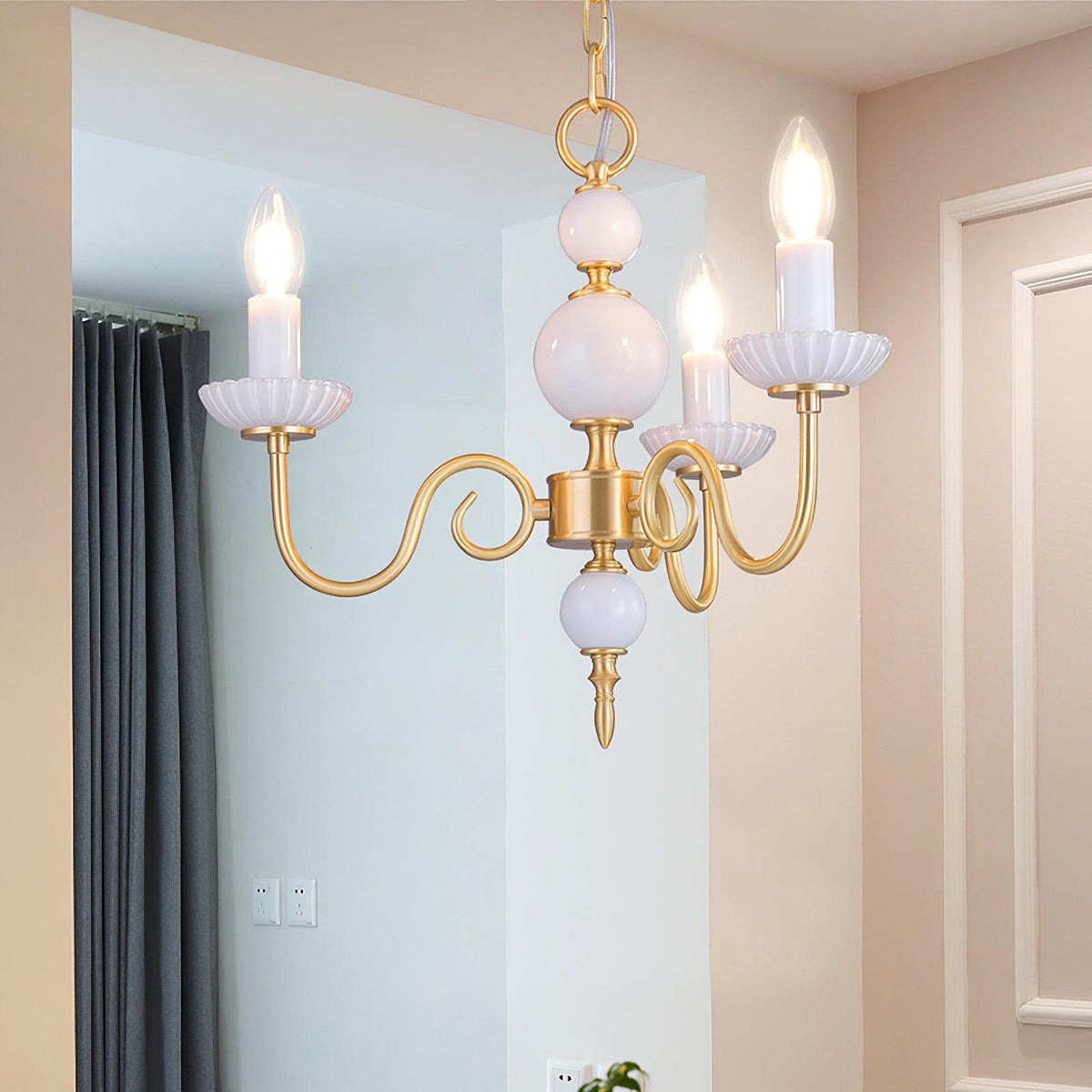 Oriirira Chandelier Carlita Gold Modern Five-Armed