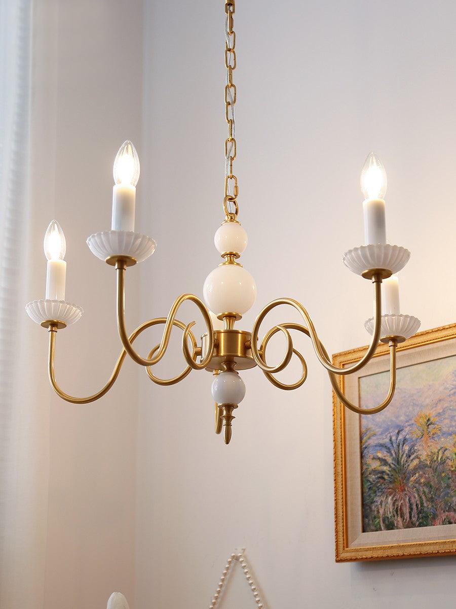 Oriirira Chandelier Carlita Gold Modern Five-Armed