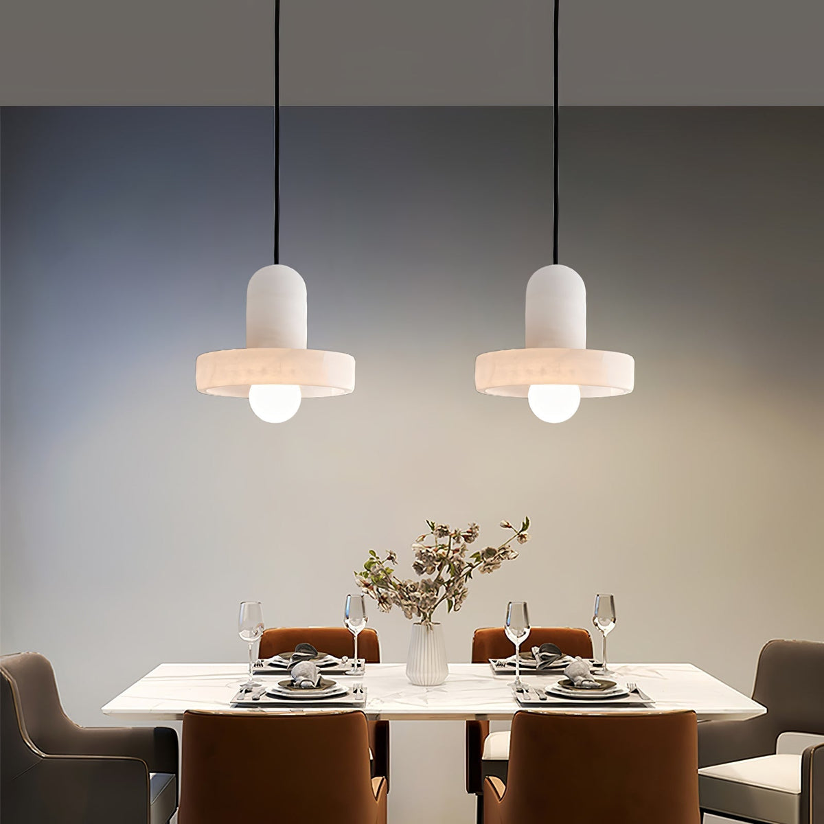 Eirven Stacked Alabaster Pendant Light