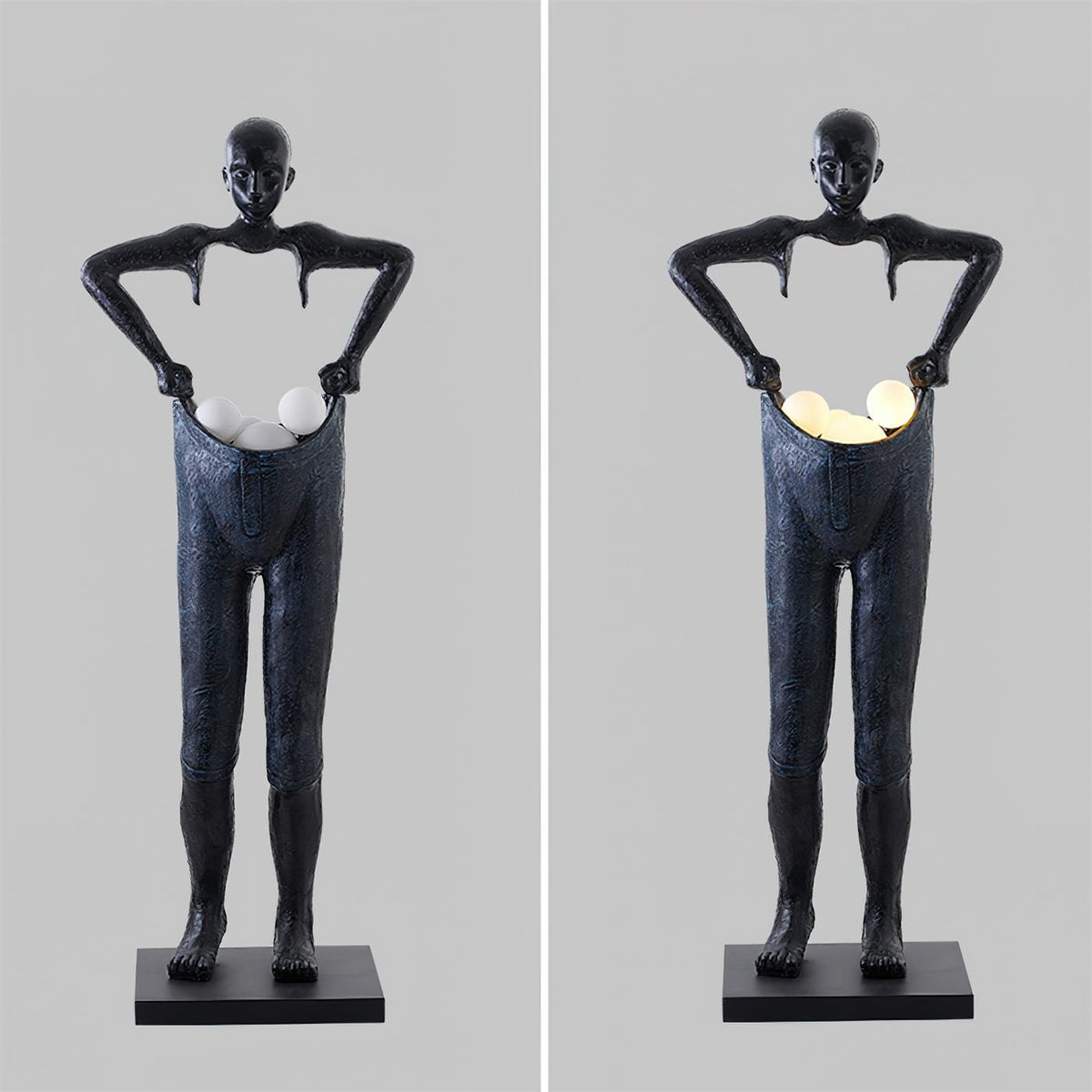 Vamiryra Sculptural Black Floor Lamp
