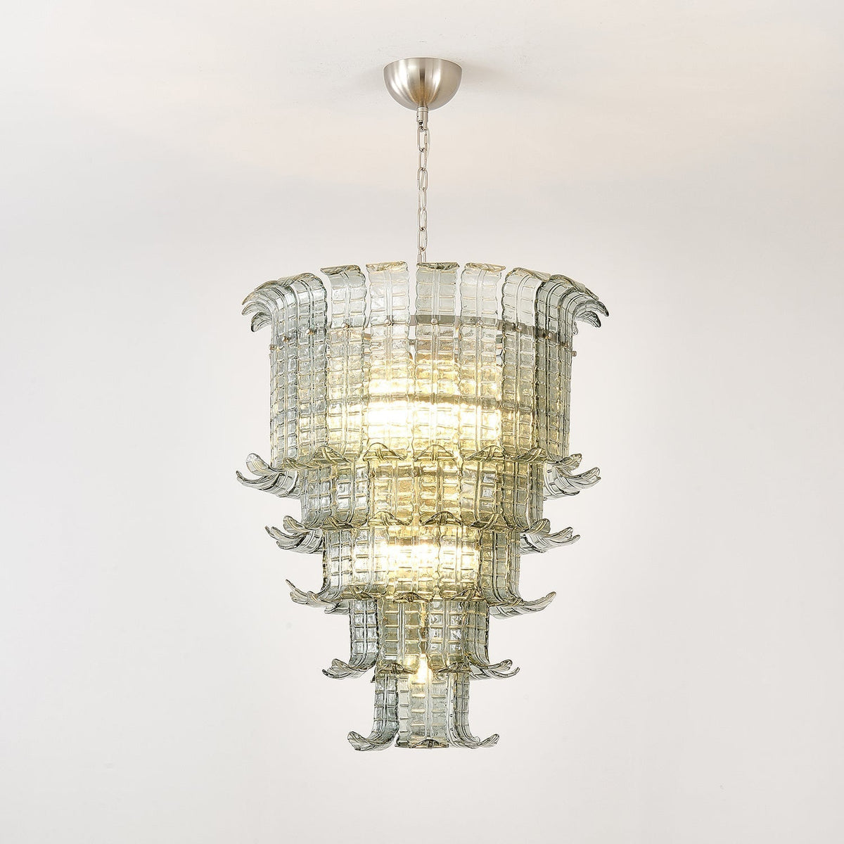 Yisk Chandelier Cascade Murano Glass Tiered Vintage