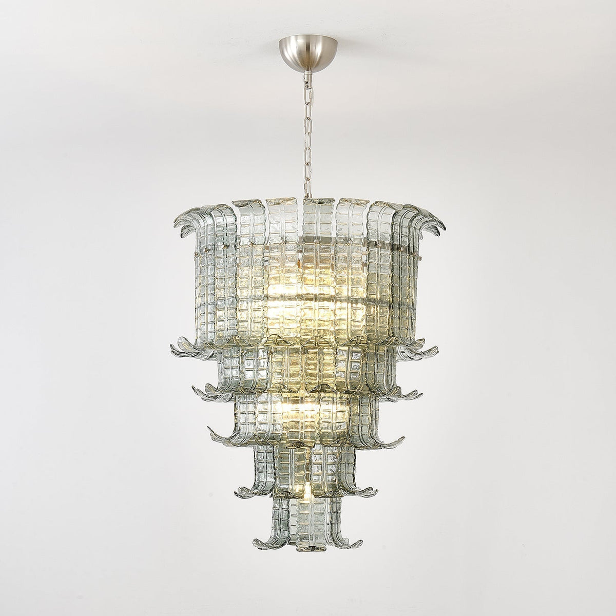Yisk Chandelier Cascade Murano Glass Tiered Vintage