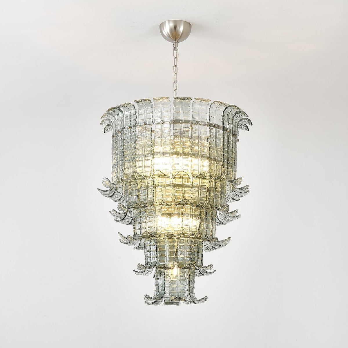 Yisk Chandelier Cascade Murano Glass Tiered Vintage