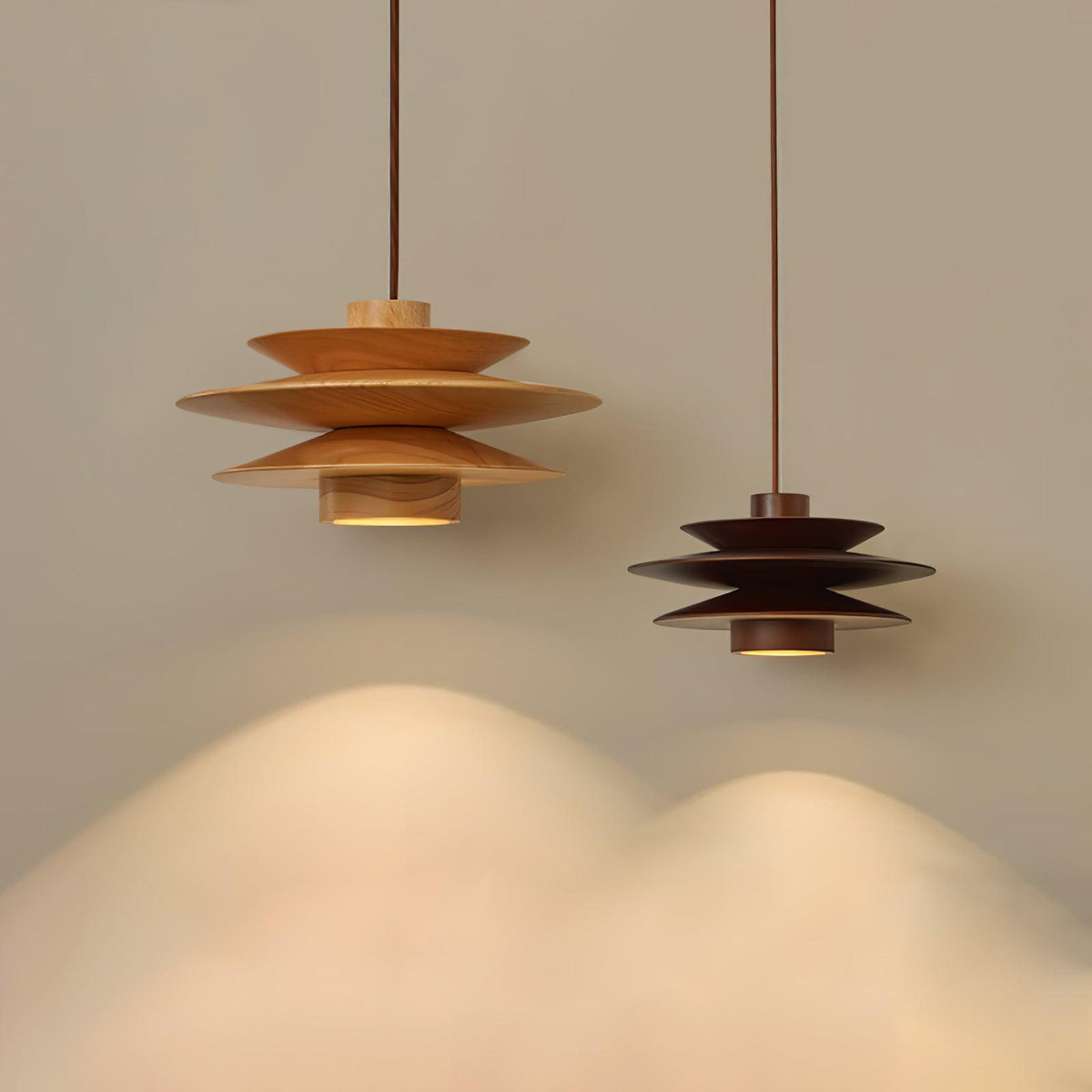 Hoko Wooden Disc Pendant Light