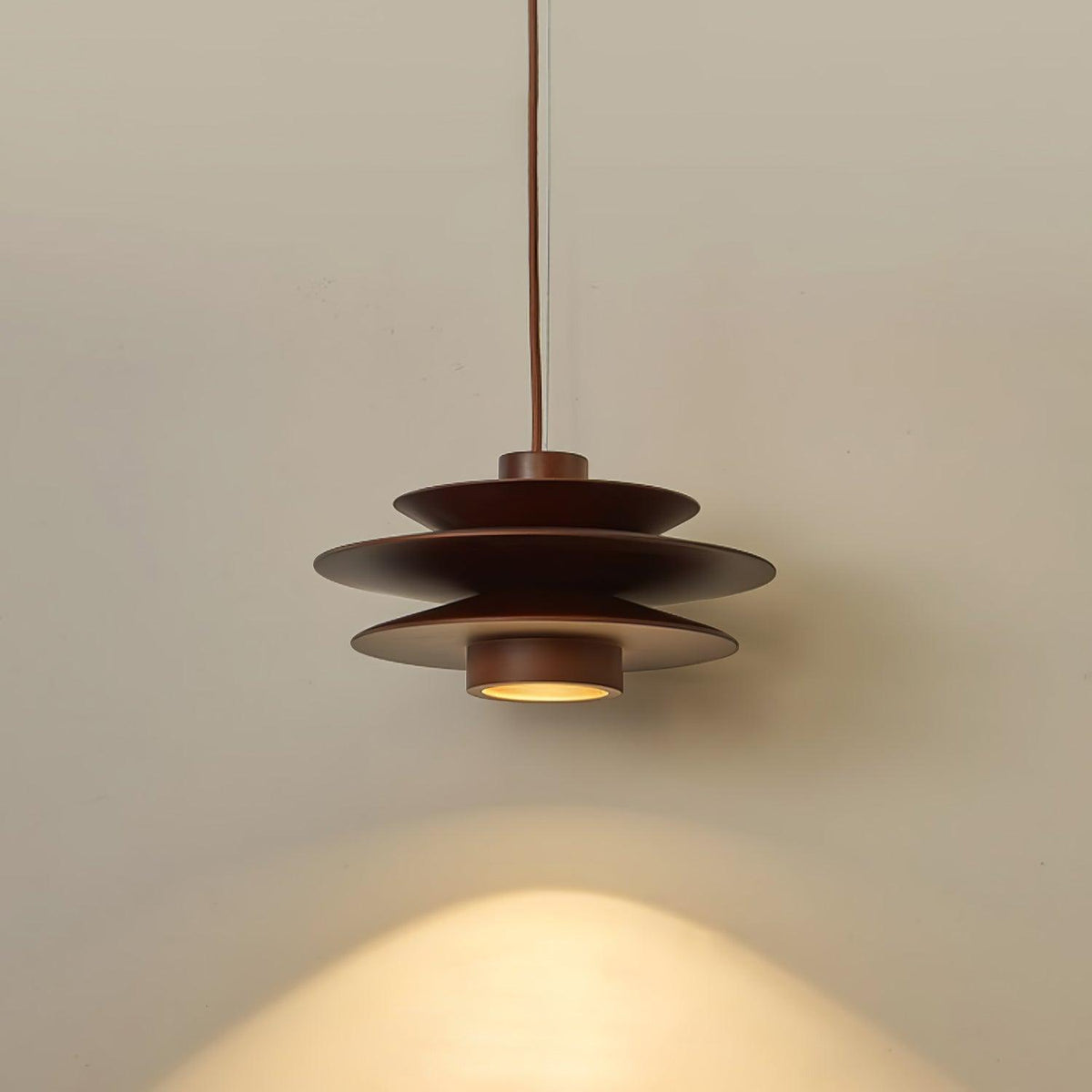 Hoko Wooden Disc Pendant Light