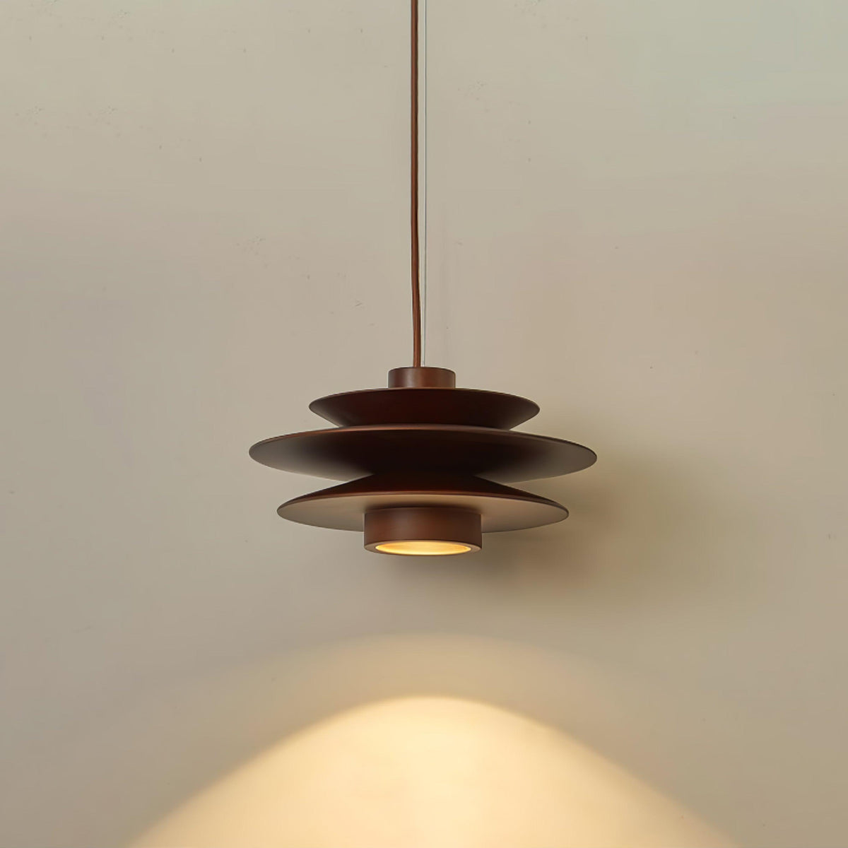 Hoko Wooden Disc Pendant Light