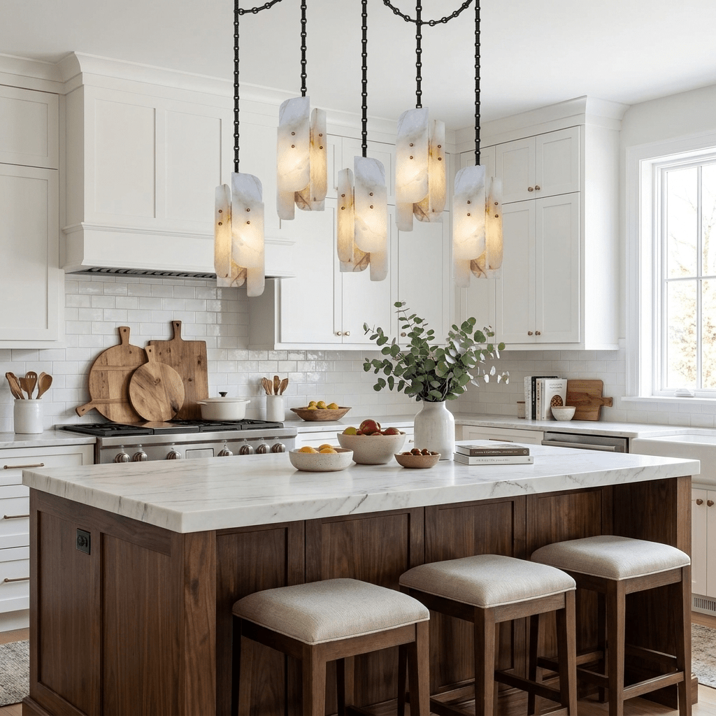 Aurevian Cascading Chain Cluster Chandelier