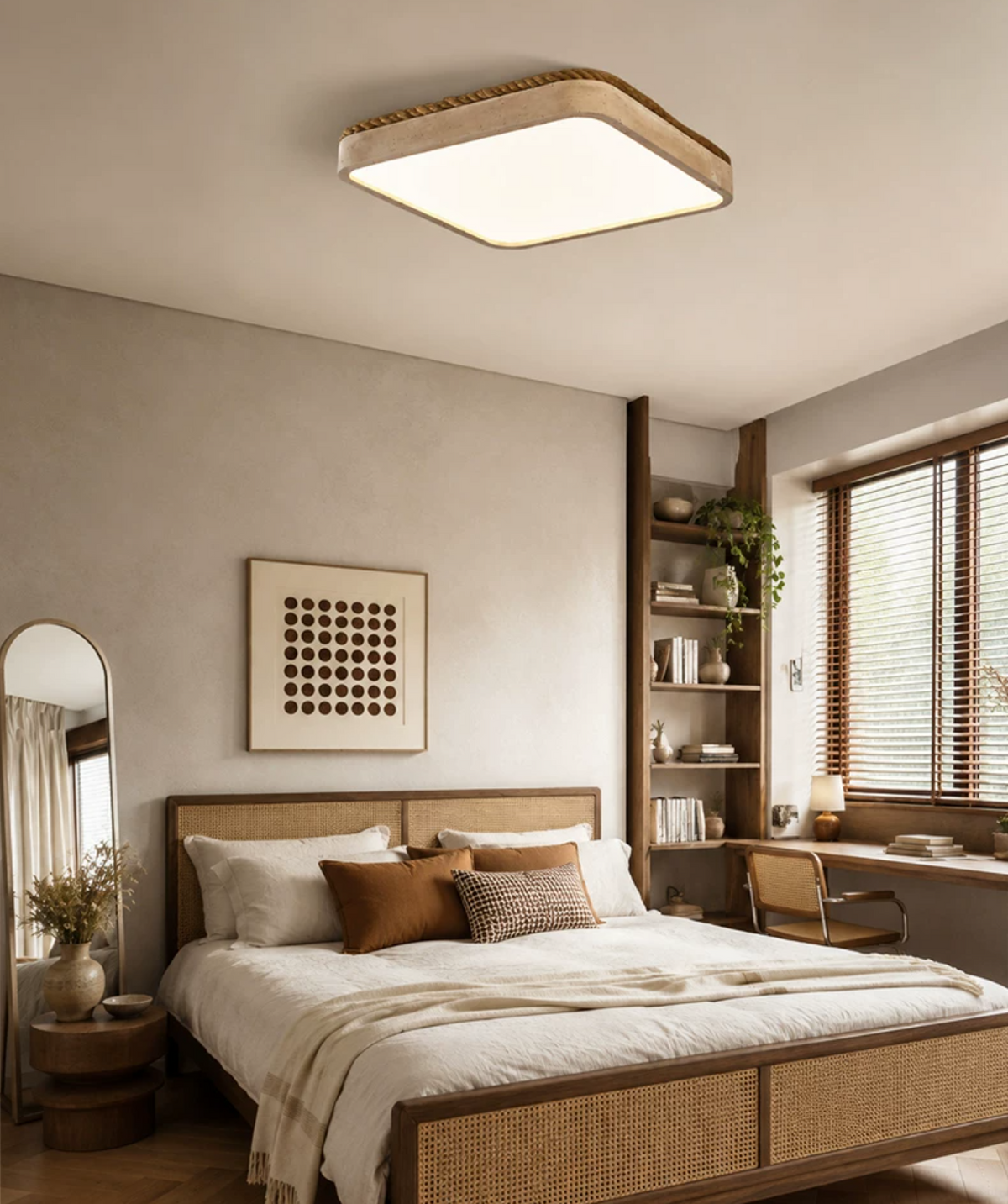 Ivermont Travertine Flush Mount Light