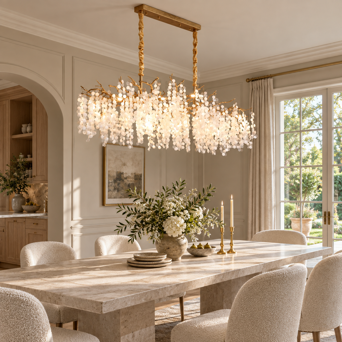 Haverford Branch Waterfall Long Chandelier